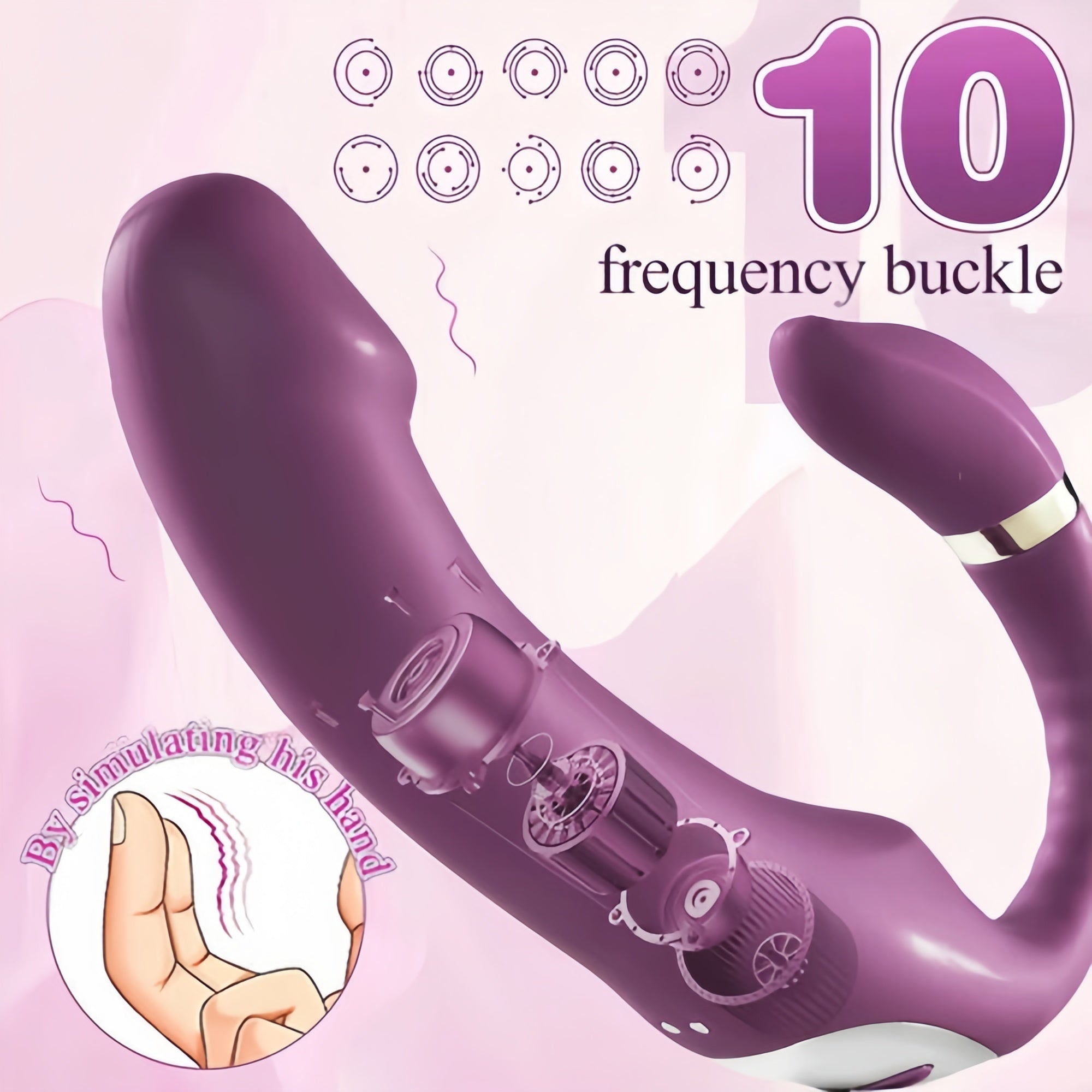 Joyomas - 3 IN 1 Elegant G-Spot Heating Vibrator Clit Rubbing Massager