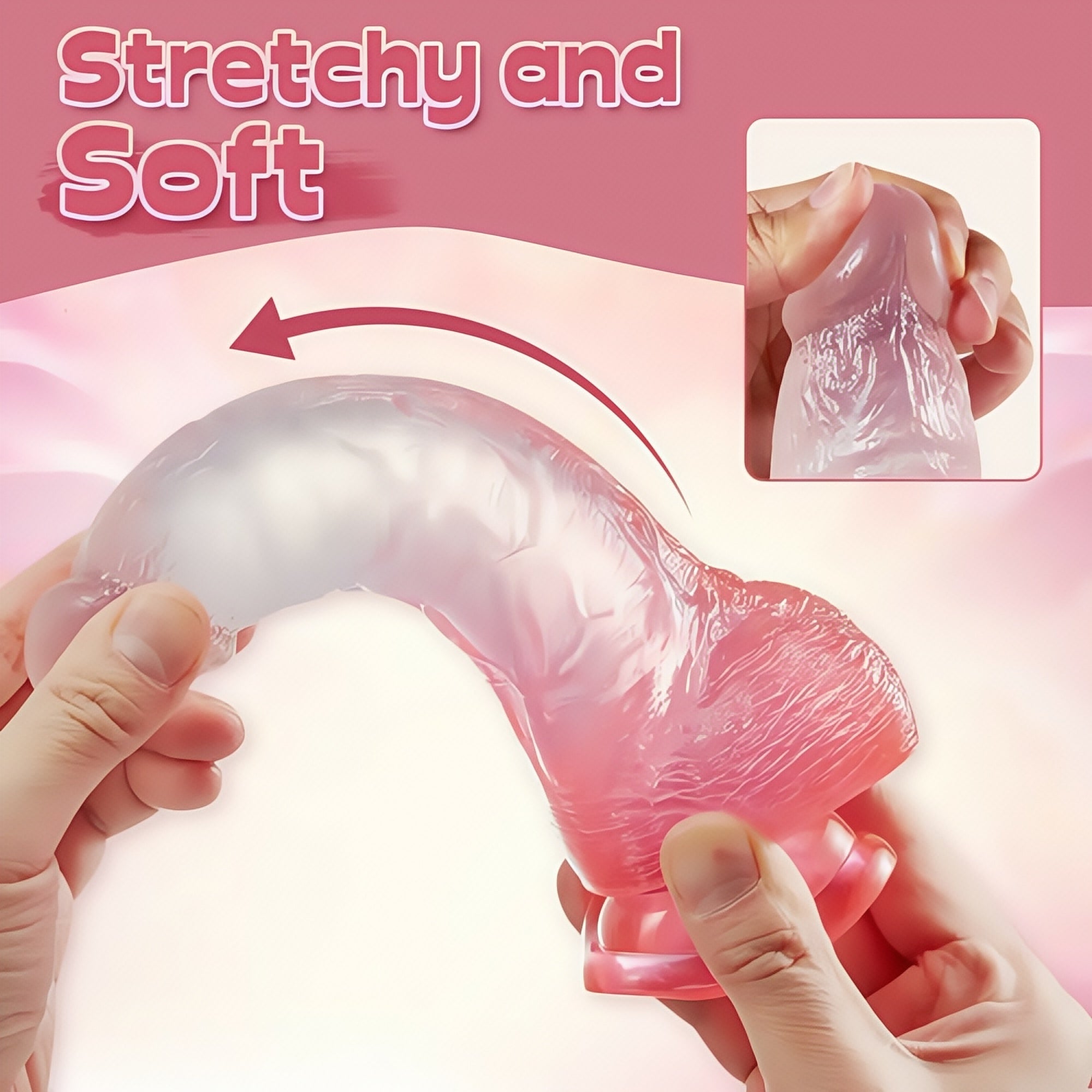 Joyomas - Crystal Jelly Silicone Lifelike Dildo 8.07 Inch