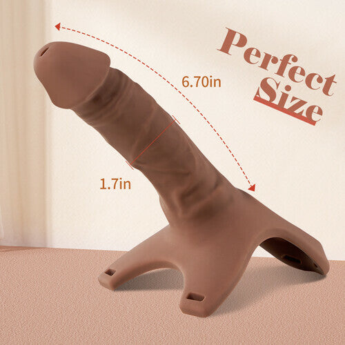 Joyomas - Unisex Lifelike Strap-on Dildo Penis Sleeve 6.70 Inch