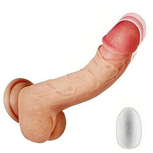 Joyomas - 8 Mode Vibrating Dildo with Thrusting & Heating Remote Control Sex Toys 8.50 Inch