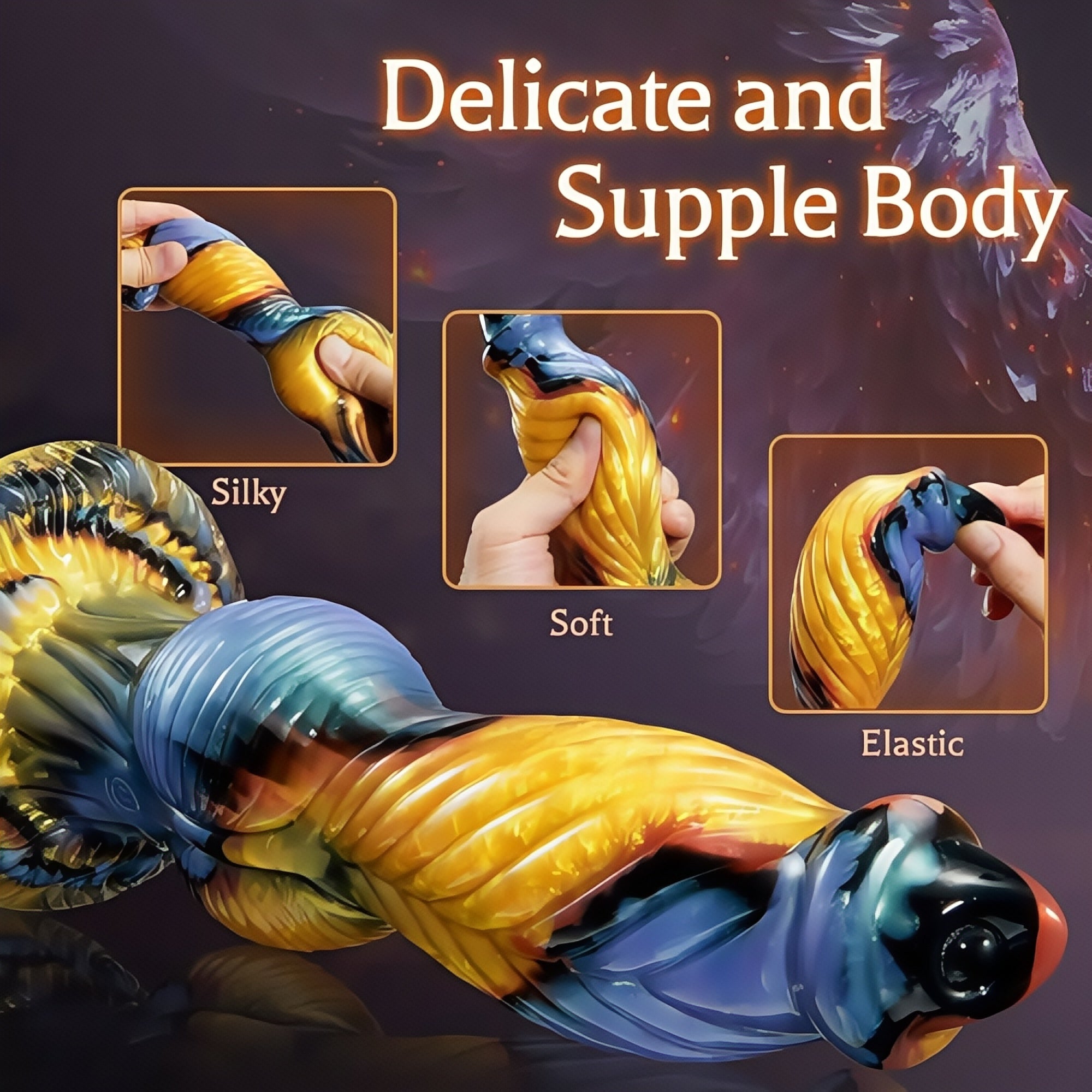 Joyomas - Phoenix Animal Texture 7 Thrusting Vibrating Big Sucker Monster Dildo 10.23 Inch