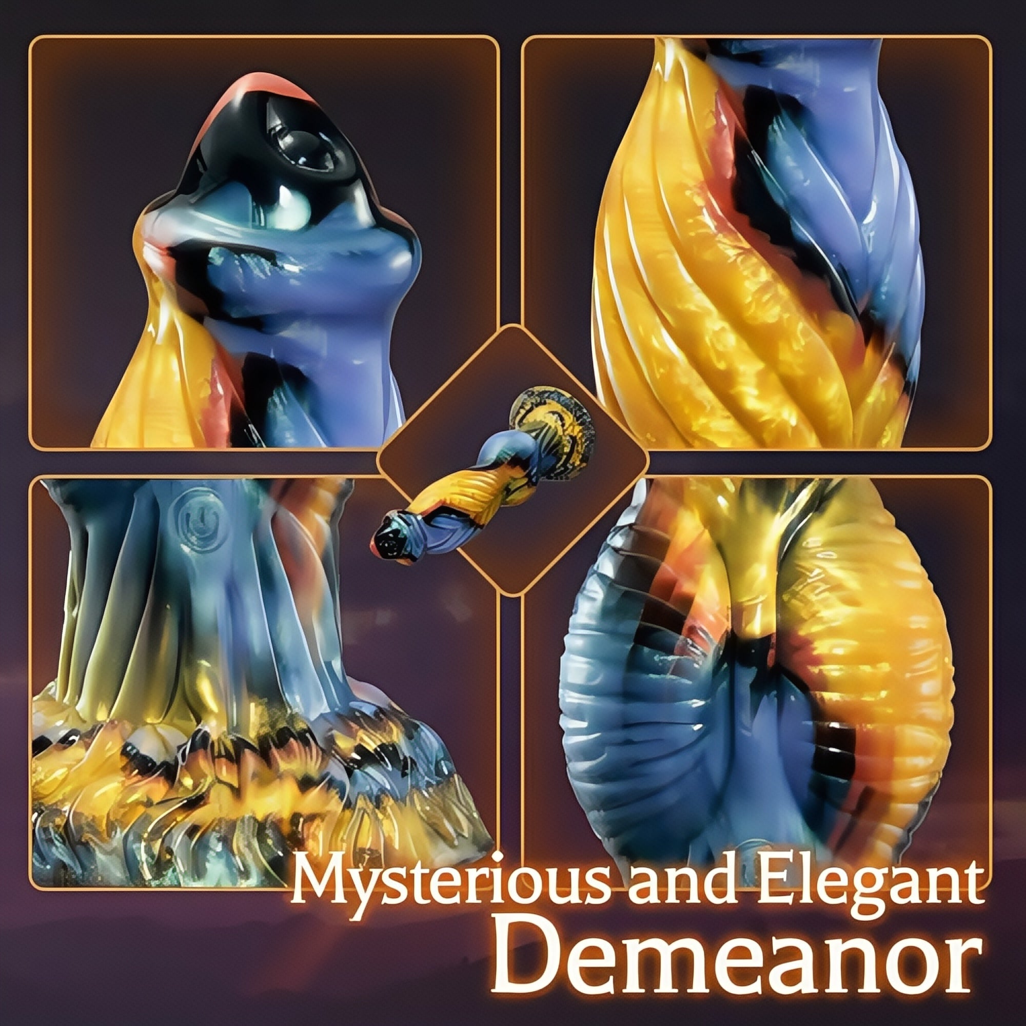 Joyomas - Phoenix Animal Texture 7 Thrusting Vibrating Big Sucker Monster Dildo 10.23 Inch