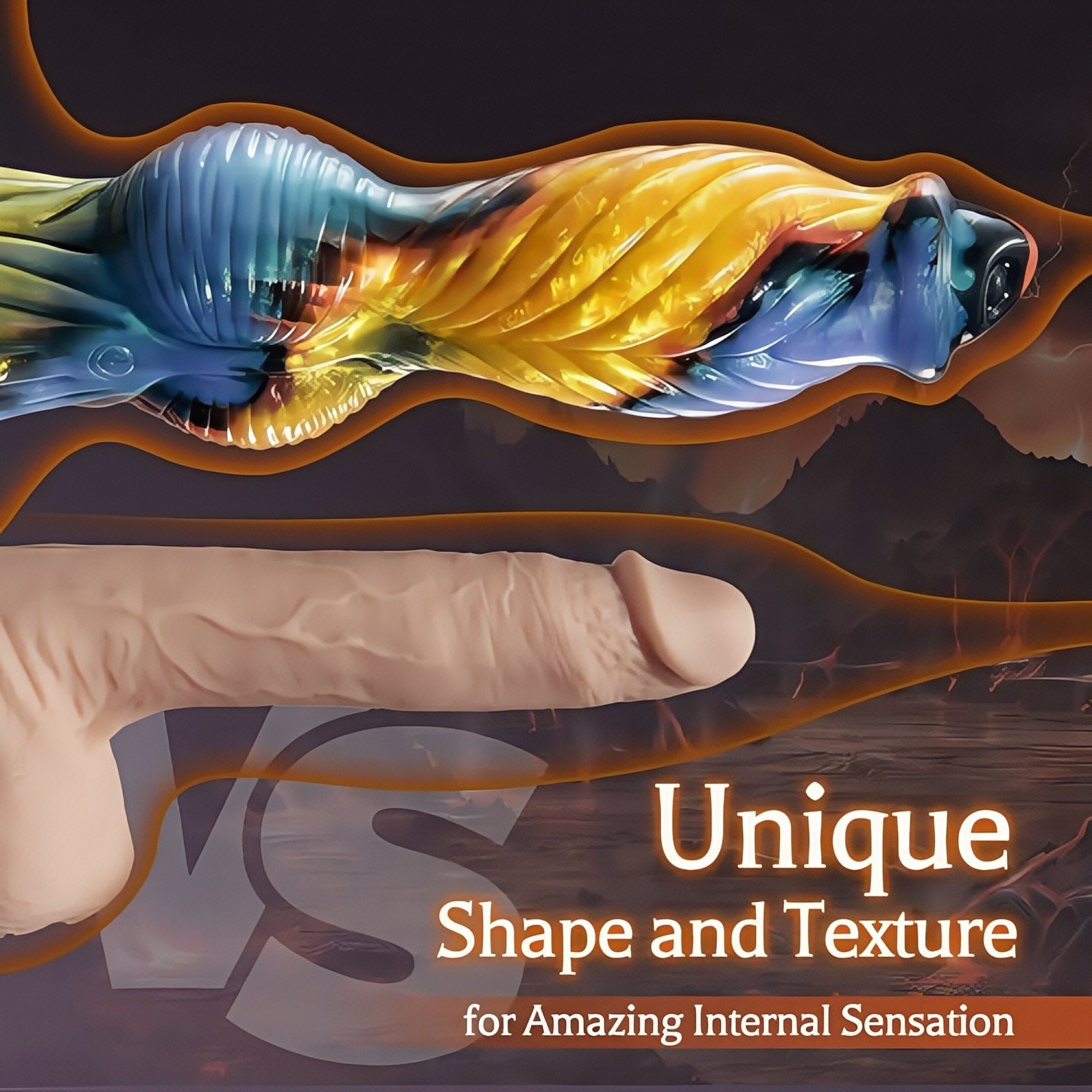 Joyomas - Phoenix Animal Texture 7 Thrusting Vibrating Big Sucker Monster Dildo 10.23 Inch