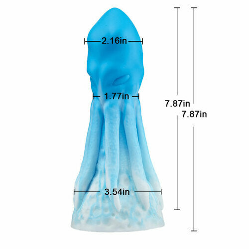 Joyomas - Generous Size Elastic and Soft Manual Octopus Huge Rainbow Dildo 7.87 Inch