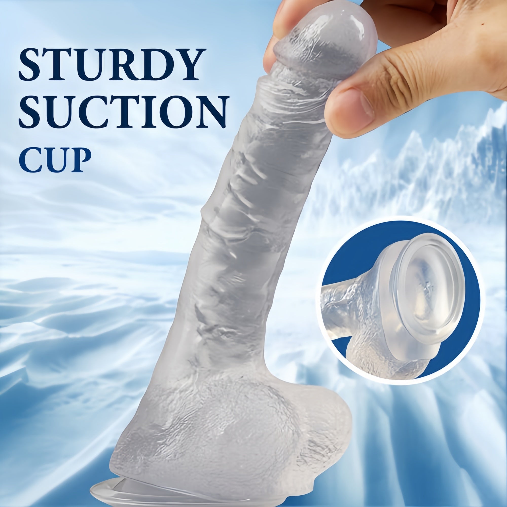 Joyomas - Transparent Lifelike Dildo 7.40 Inch