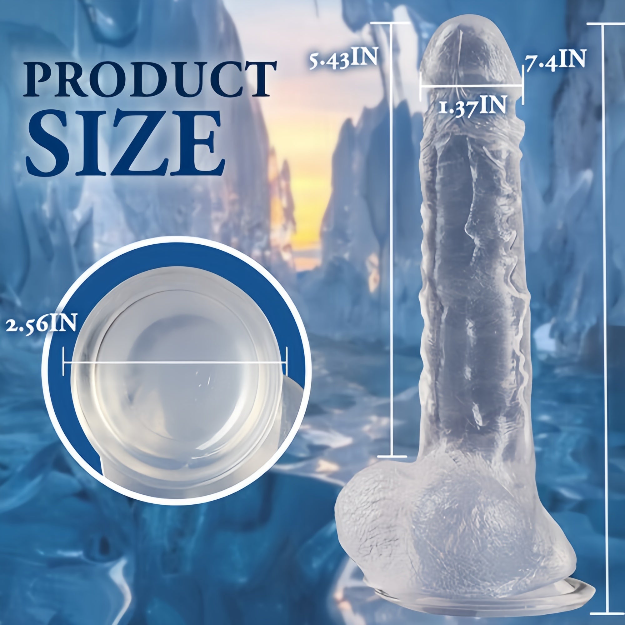 Joyomas - Transparent Lifelike Dildo 7.40 Inch