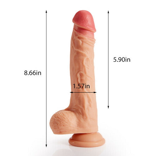 Joyomas - 8 Mode Vibrating Dildo with Thrusting & Heating Remote Control Sex Toys 8.50 Inch
