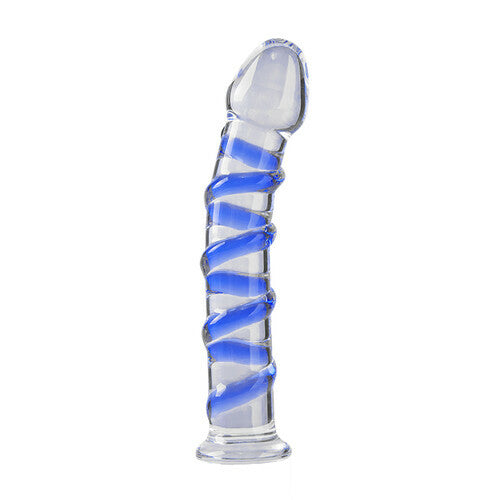 Joyomas - Crystal Glass Dildo with Suction Cups for G-spot Stimulation 6.88 Inches
