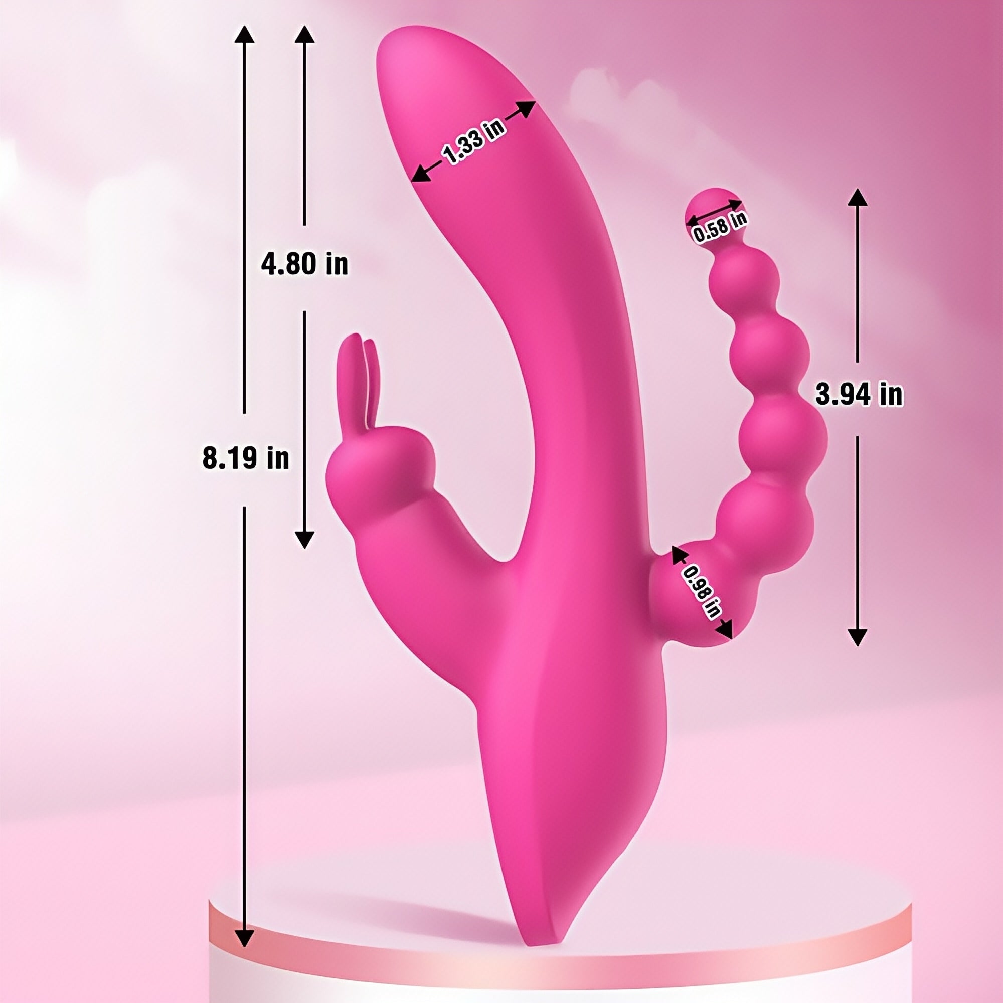 Joyomas - 12 speeds Triple G-spot Rabbit Anal Vibrator