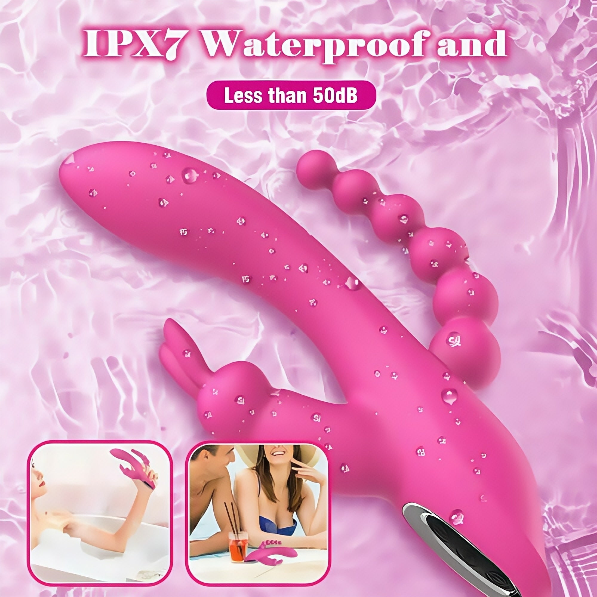 Joyomas - 12 speeds Triple G-spot Rabbit Anal Vibrator