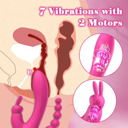 Joyomas - 12 speeds Triple G-spot Rabbit Anal Vibrator