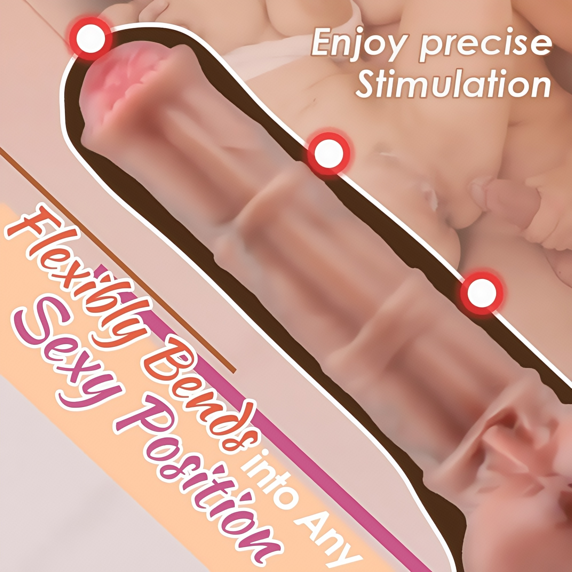 Joyomas - 3 Telescopic Swing 10 Vibrating Heating Horsewhip Monster Dildo 8.66 Inch