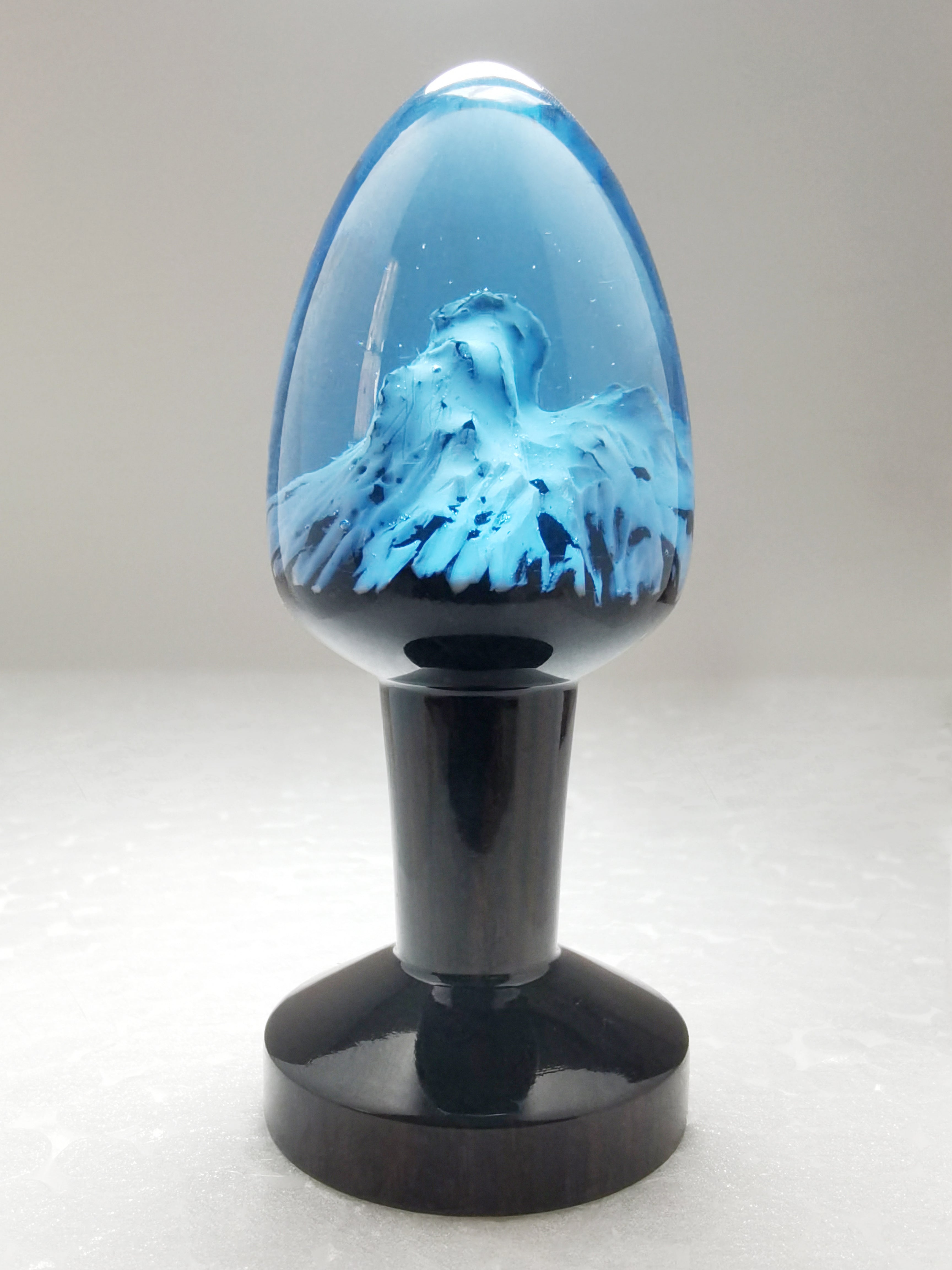 Joyomas -Customized Art Handcrafts - gothic crystal anal plug - Starfrost Light Blue