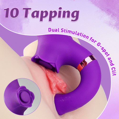 Joyomas - Loria for Couples 10 Tapping & Vibrating G-spot Clit Stimulator Strapless Double-ended Remote Control Dildo