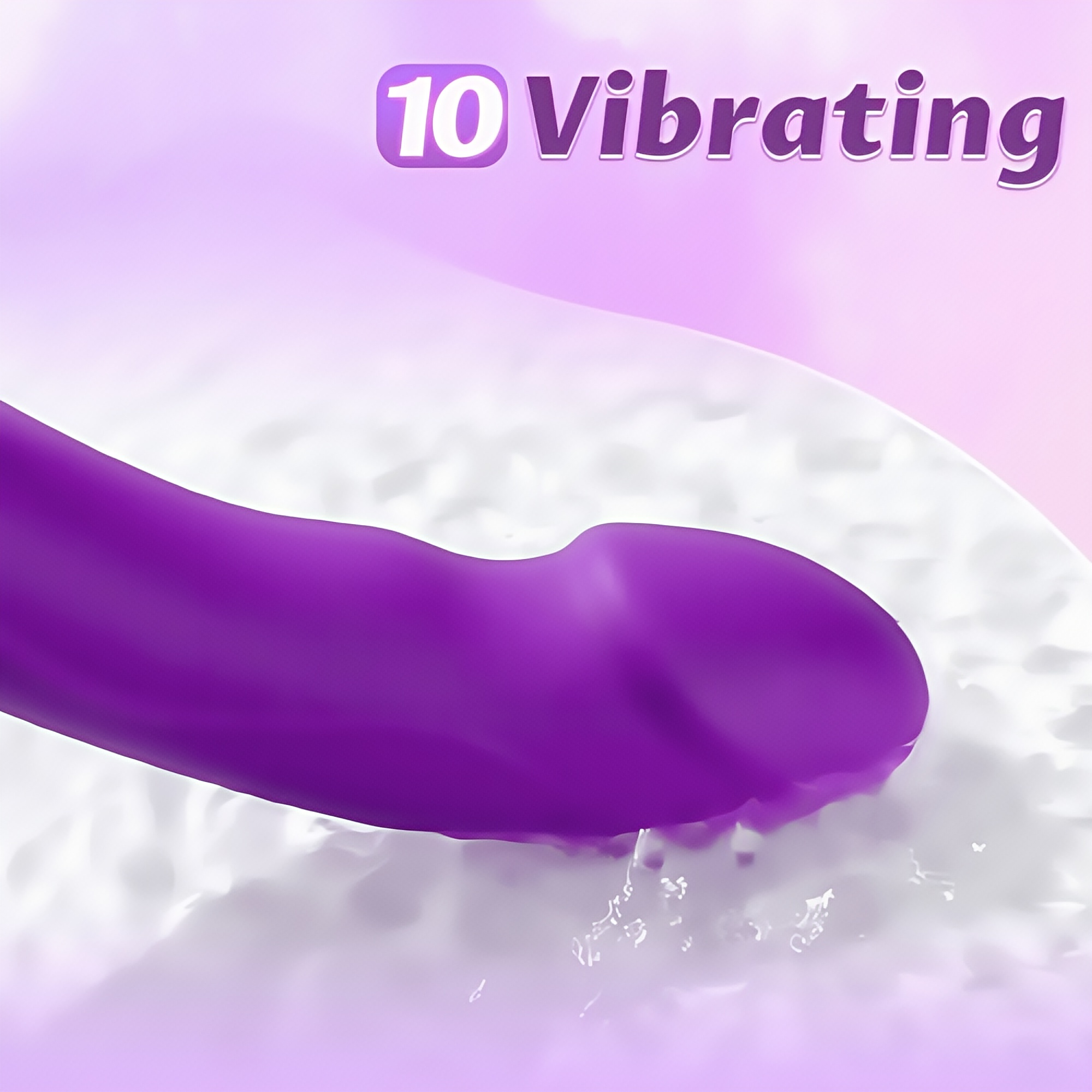 Joyomas - Loria for Couples 10 Tapping & Vibrating G-spot Clit Stimulator Strapless Double-ended Remote Control Dildo