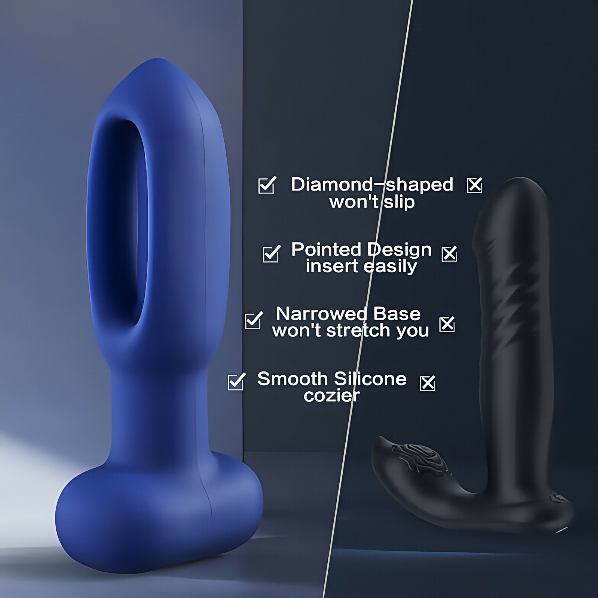 Joyomas - 10 Tapping 10 Vibrating Pointed Design Anal Toy with Remote Control
