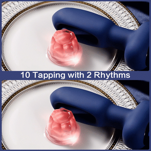 Joyomas - 10 Tapping 10 Vibrating Pointed Design Anal Toy with Remote Control