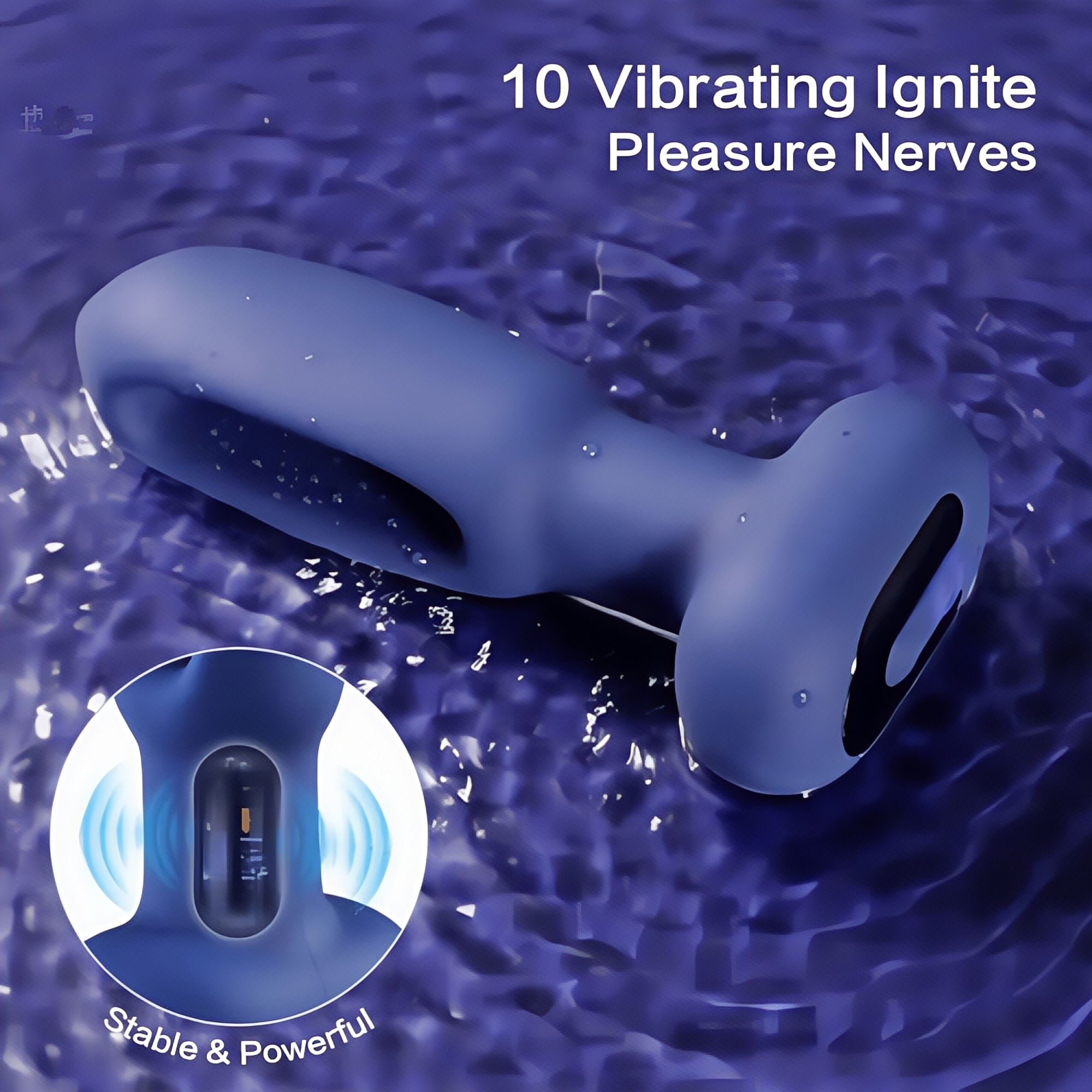 Joyomas - 10 Tapping 10 Vibrating Pointed Design Anal Toy with Remote Control