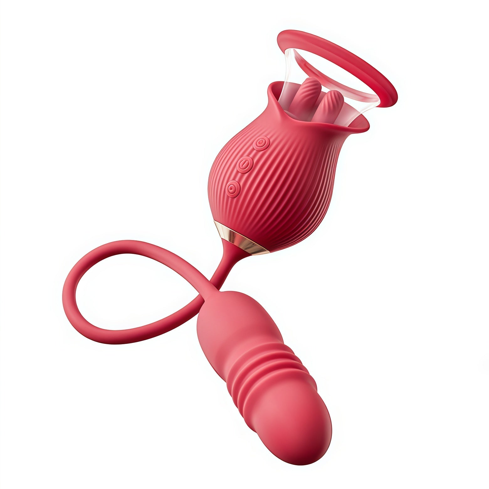 Joyomas - Angela Rose 10 Tongue Licking & Thrusting Dildo Vibrator Clitoris and Nipple Stimulator