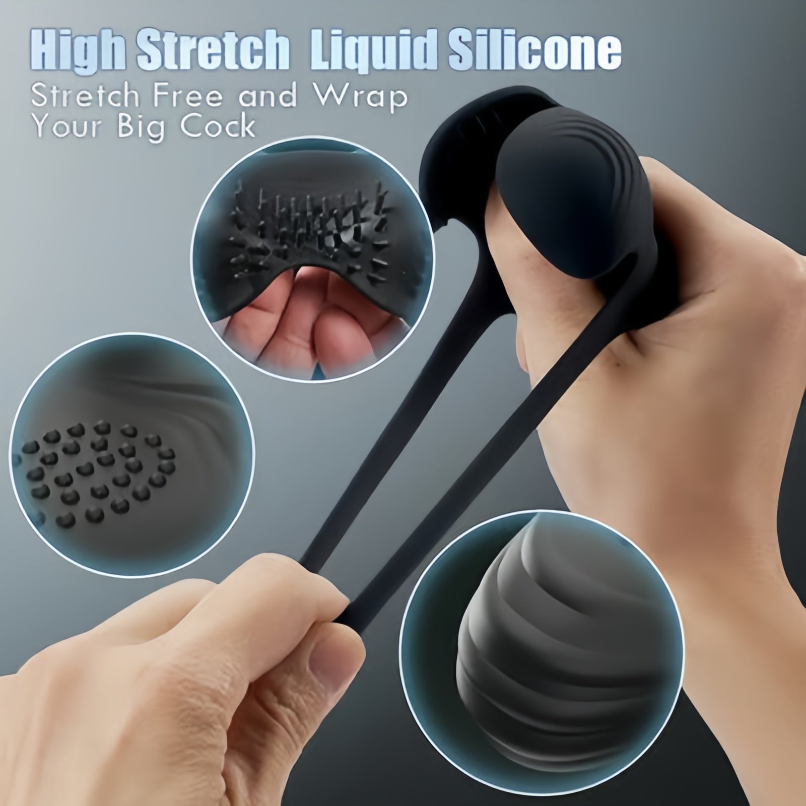 Joyomas - 10-Pattern Vibrations Balls Dense Tickler Penis Ring