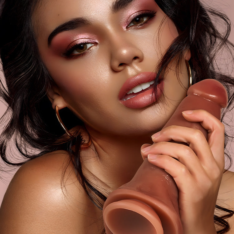 Joyomas - Realistic Huge Dildo 7 Thrusting 10 Vibrating Heating Remote Control Dildo 9.84 Inch