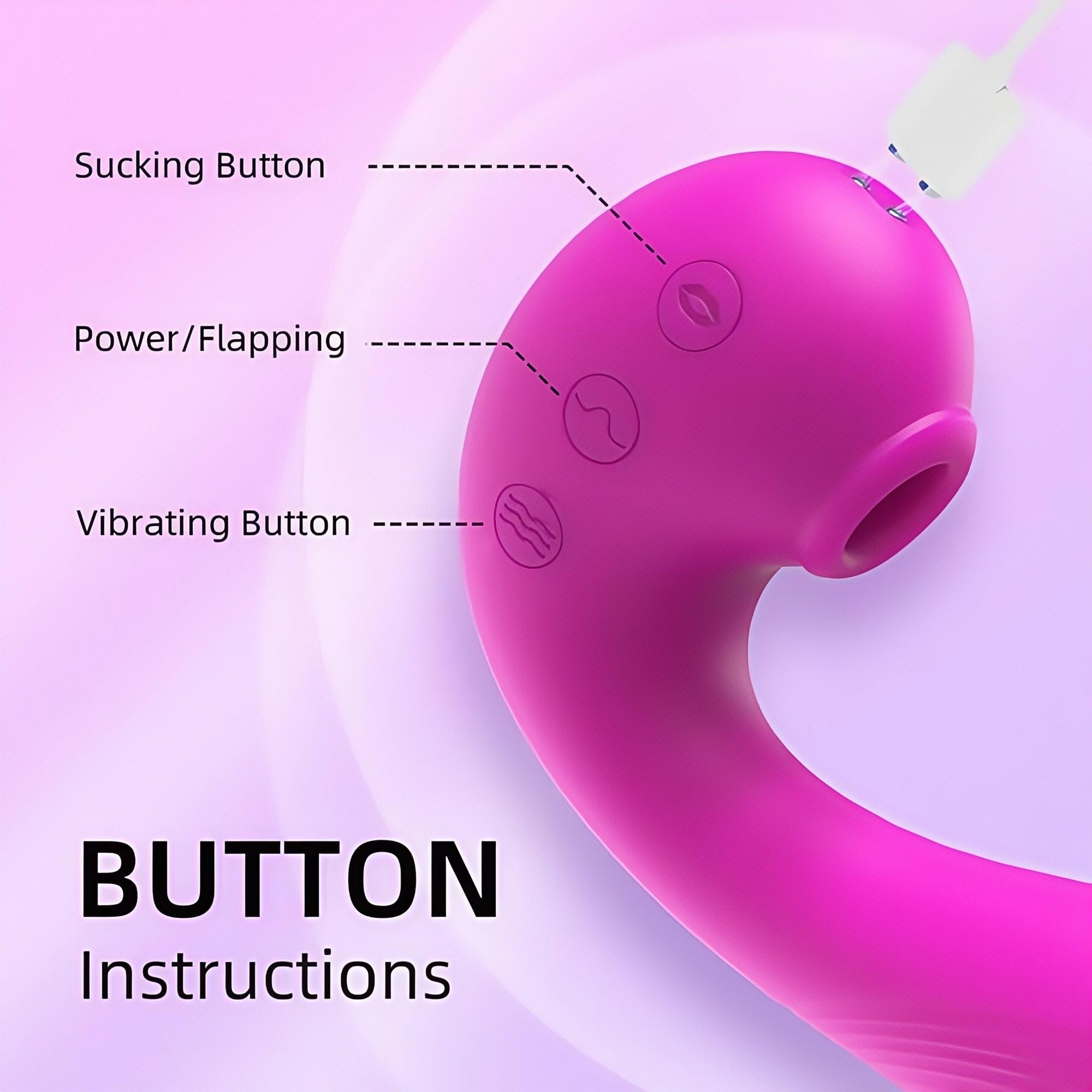Joyomas - TRIPLE AROUSAL 10 Vibrating 5 Flapping Sucking Clitoral Licking and G Spot Vibrator