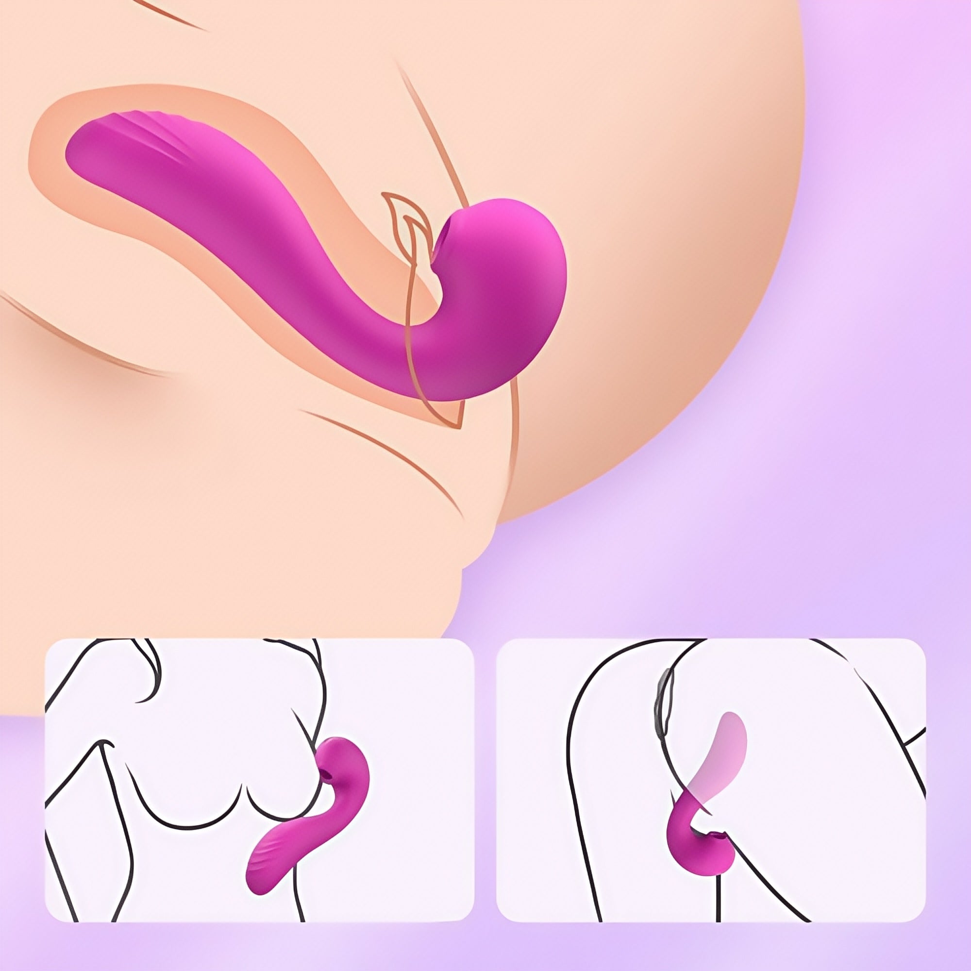 Joyomas - TRIPLE AROUSAL 10 Vibrating 5 Flapping Sucking Clitoral Licking and G Spot Vibrator