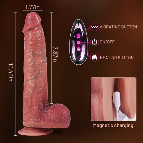 Joyomas - Outrider Silicone Large Dildo 7 Thrusting Vibrating Lifelike Details Dildo 10.75 Inch