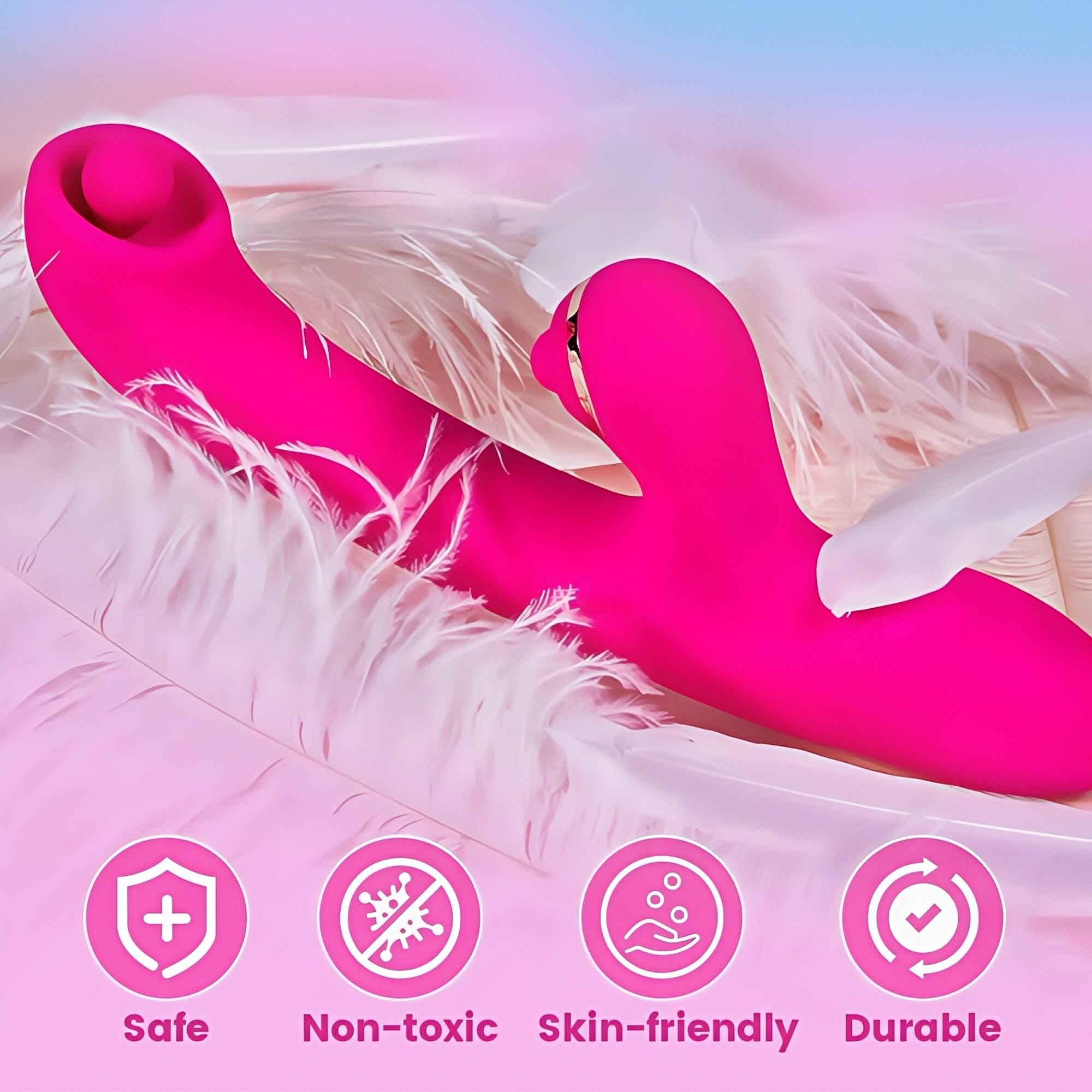 Joyomas - G spot Vibrator with Dual-Ball Clit 7 Vibrating Tapping & 10 Rotating Stimulator