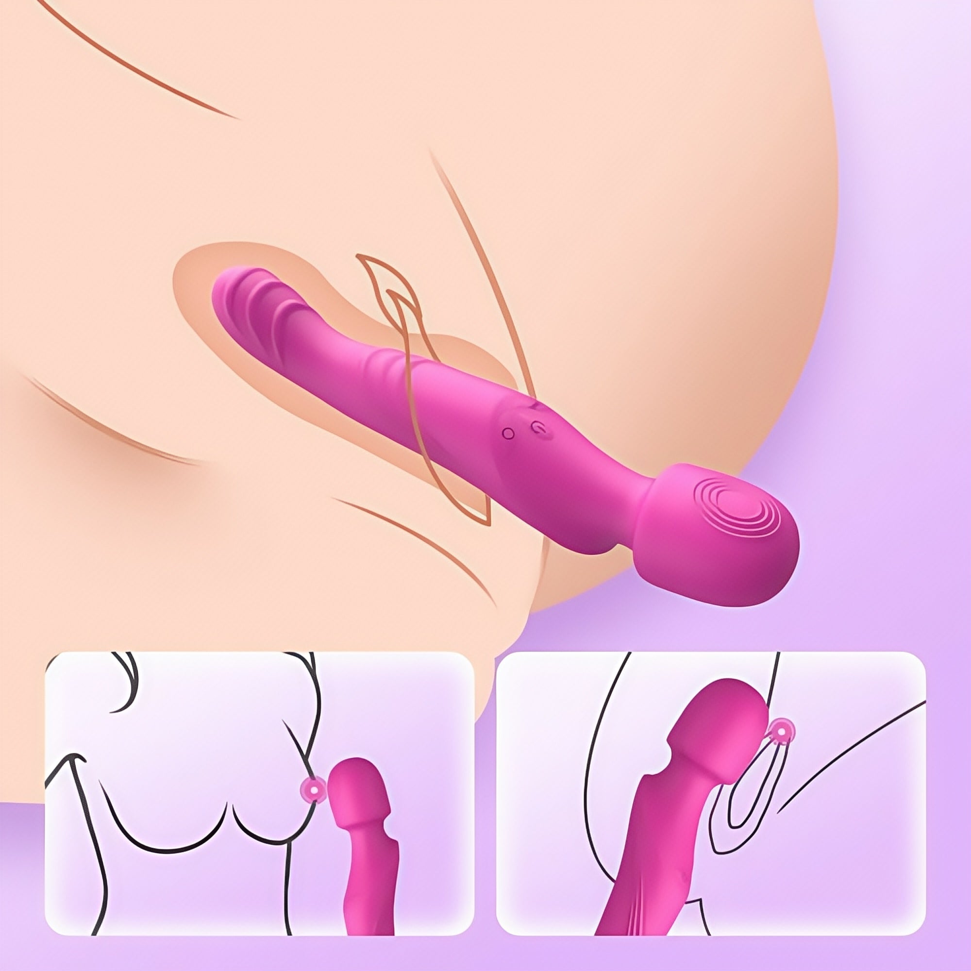 Joyomas - 5 IN 1 Sucking Tapping Thrusting Rotating G-Spot Dildo Vibrator for Women Couple