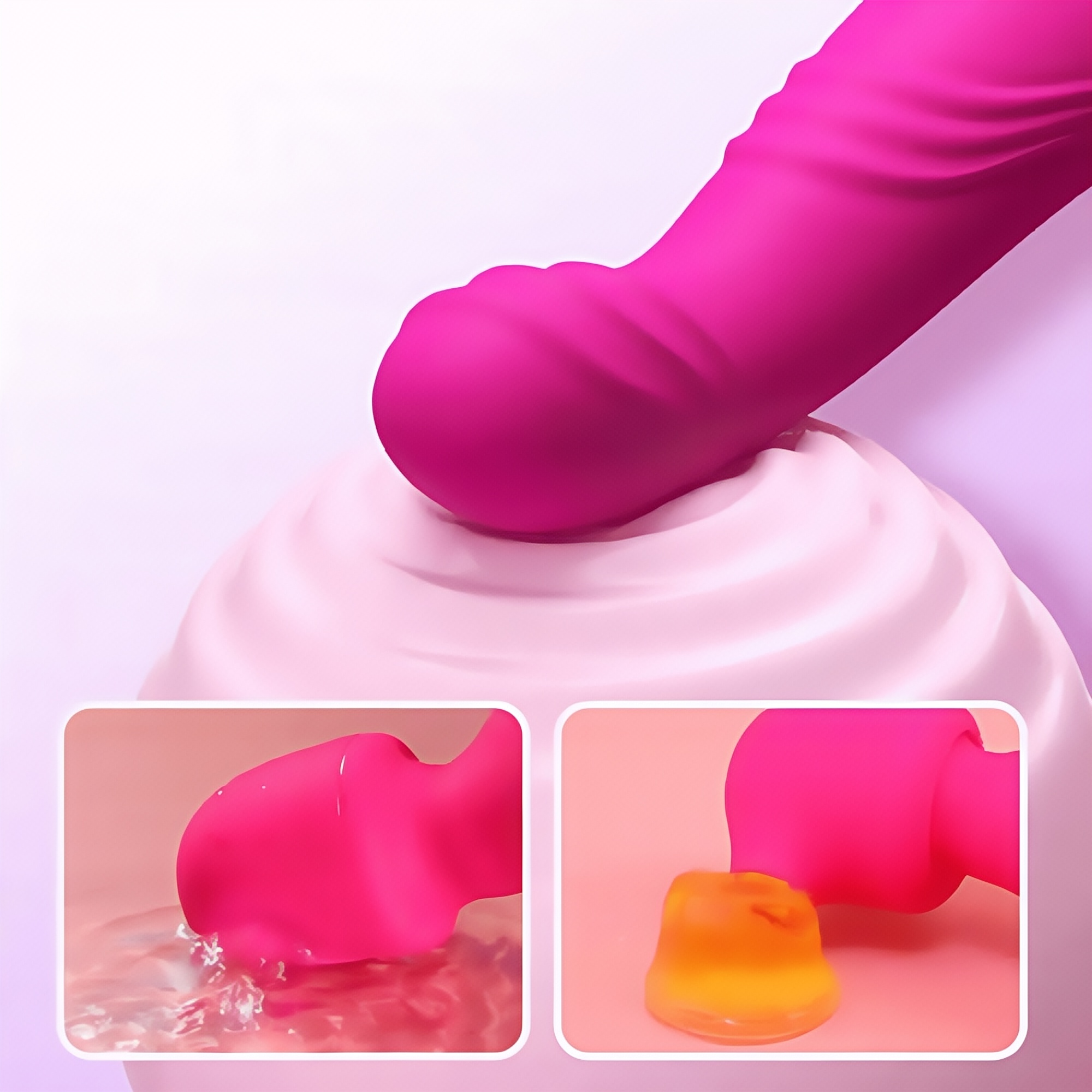 Joyomas - 5 IN 1 Sucking Tapping Thrusting Rotating G-Spot Dildo Vibrator for Women Couple