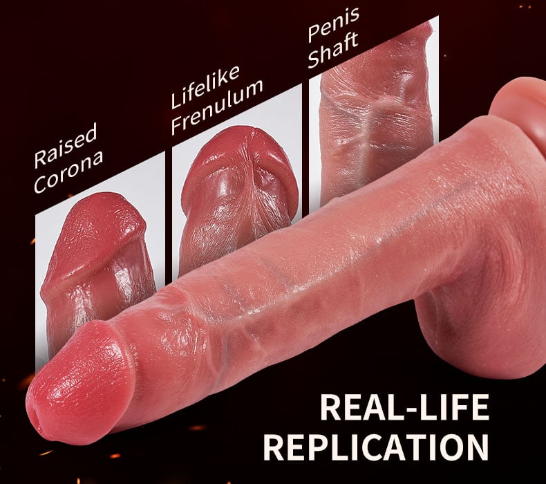 Joyomas - Silicone Slim 7 Thrusting 10 Vibrating Swinging Heating Dildo for Beginners