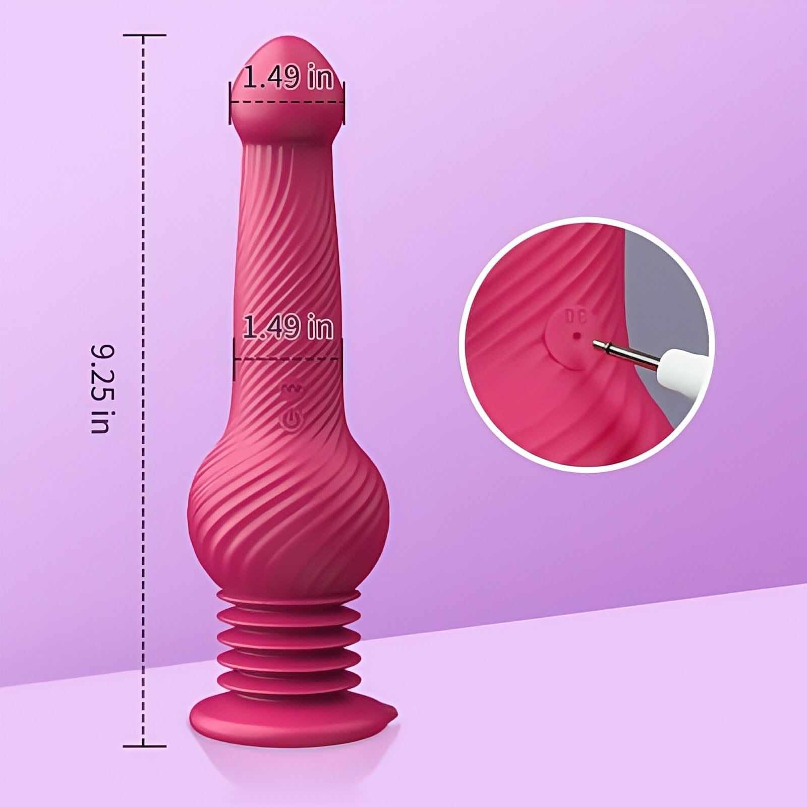Joyomas - Knot Monster 10 Thrusting Vibrating Huge Dildo 9.25 In
