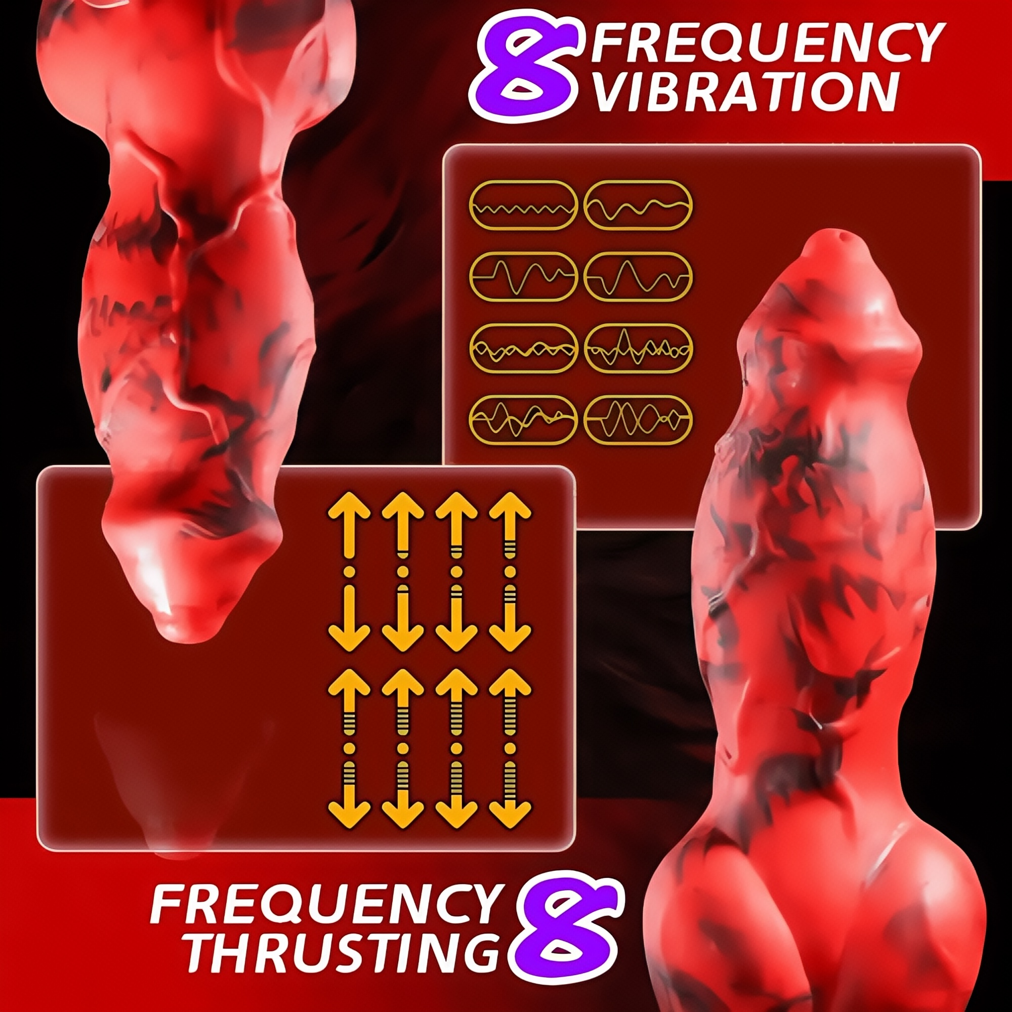 Joyomas - Wanda's Dream 8 Thrusting Vibrating Swing Heating Big Dildo 8.7 Inch