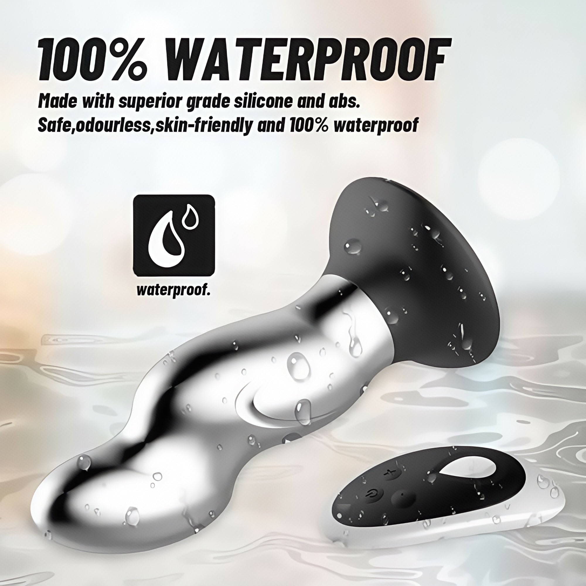 Joyomas - Aluminum 10 Vibrating Remote Control Anal Vibrator with Suction Base