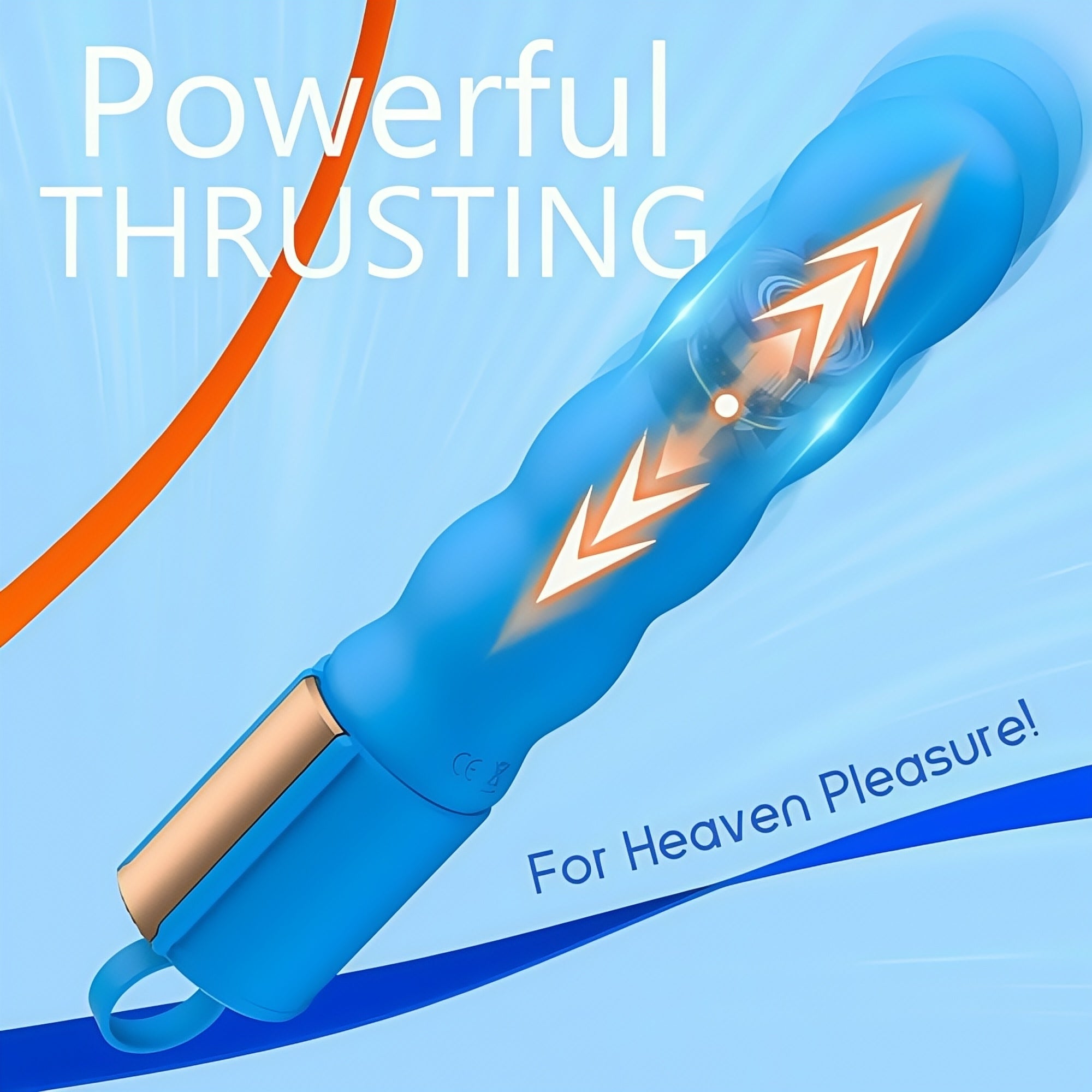 Joyomas - 7 Thrusting & 10 Vibrating G-spot Wavy Shape Bullet Vibrators Blue
