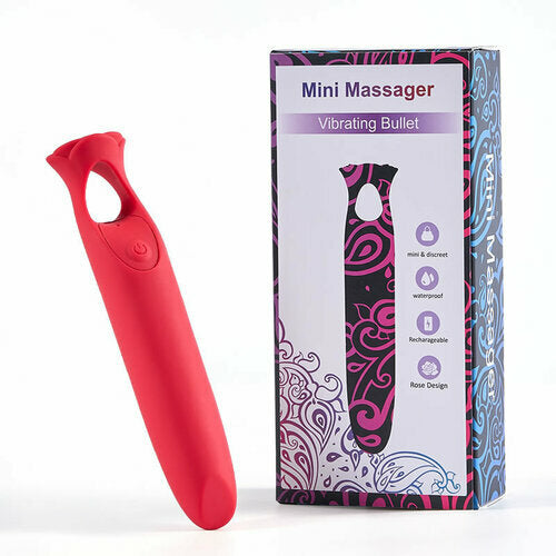 Joyomas - Lipstick Rechargeable Bullet Vibrator Red Rose 12 Vibrating