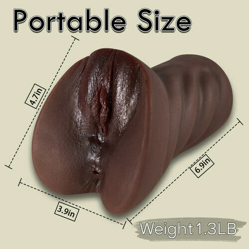 Joyomas - 6.9 In Lifelike Pocket Pussy Soft and Textured Vagina and Tight Anus 2 in 1 Holes