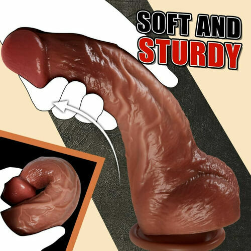 Joyomas - 7.87 Inch Realistic Curved Nude Thick Dildo G-spot Stimulation with Suction Cup