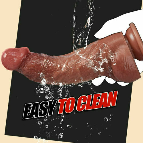 Joyomas - 7.87 Inch Realistic Curved Nude Thick Dildo G-spot Stimulation with Suction Cup