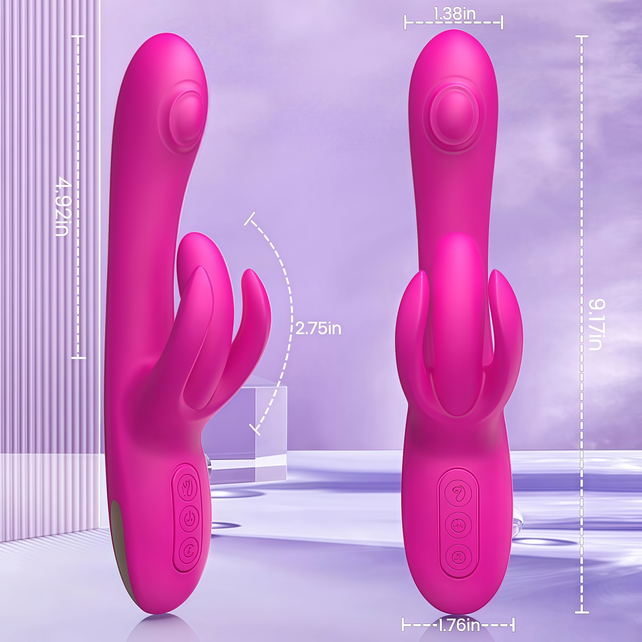 Joyomas - 3 In 1 Multifuction G-spot Vibrator with Finger Snap & Tapping & Vibration