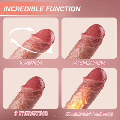 Joyomas - Fully Waterproof 8.46In Swinging Thrusting 10 Vibrating Heating Lifelike Dildo