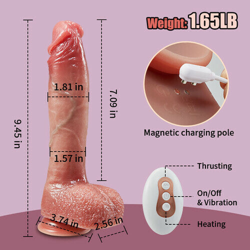 Joyomas - RealFeel 9.45 IN Silicone Dildo Lifelike Smooth for Beginners and Pros