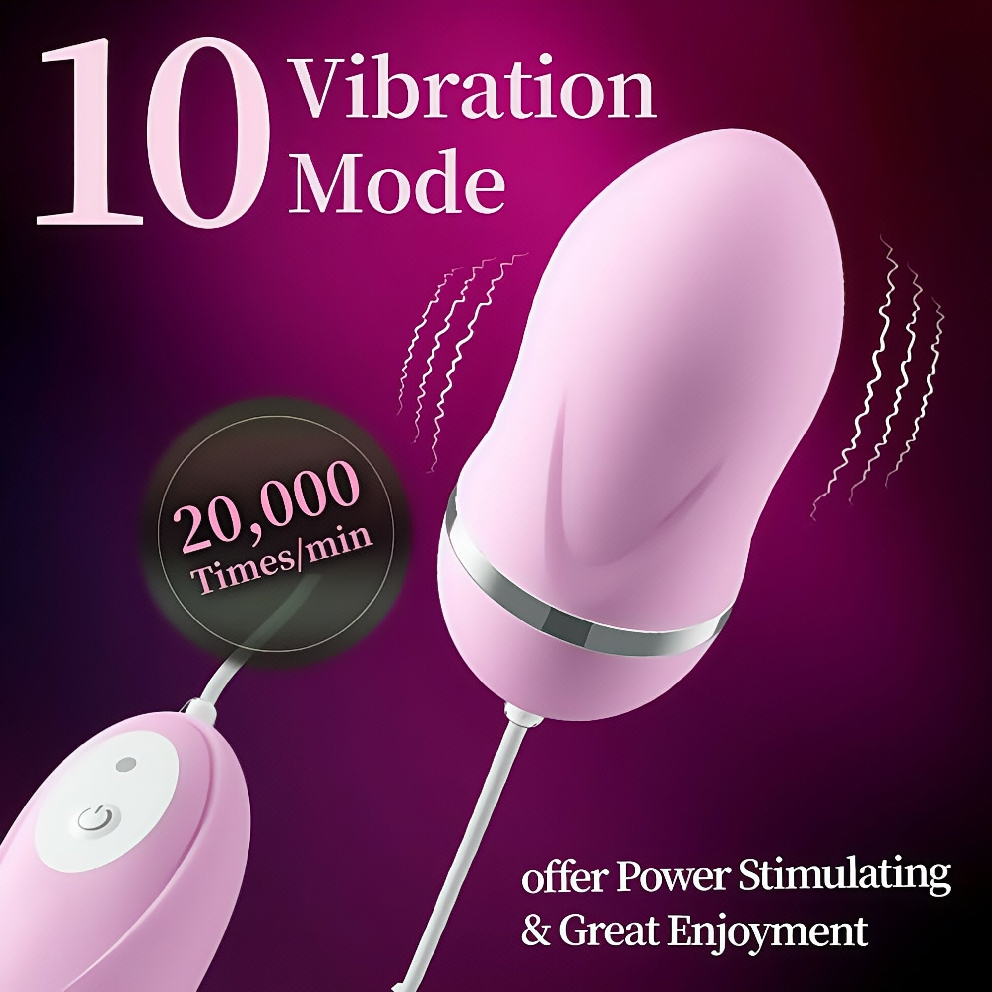 Joyomas - Wired Control Bullet Vibrator 10 Vibrating Egg for Women and Couples