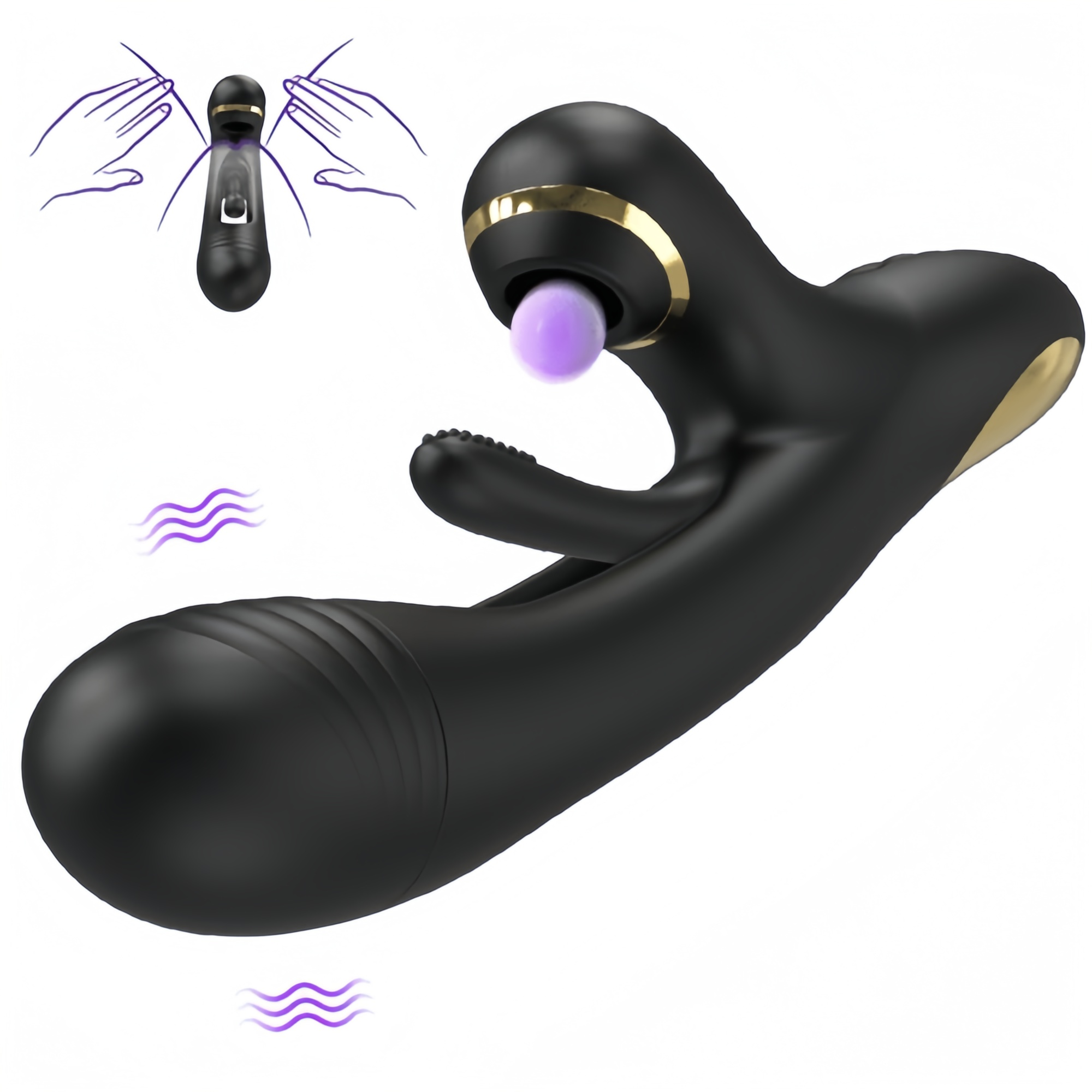 Joyomas - 3 IN 1 Sucking & Flapping Vibrator G Spot Clitoral Stimulator with 7 Modes Massager