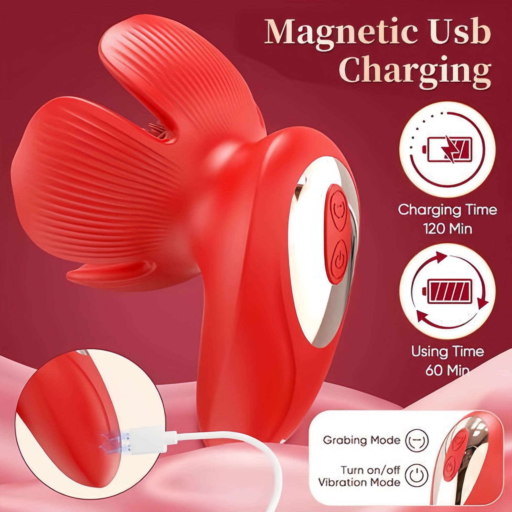 Joyomas - 10 Vibration & Fully Covering Grabbing Vibrator Nipple Toys