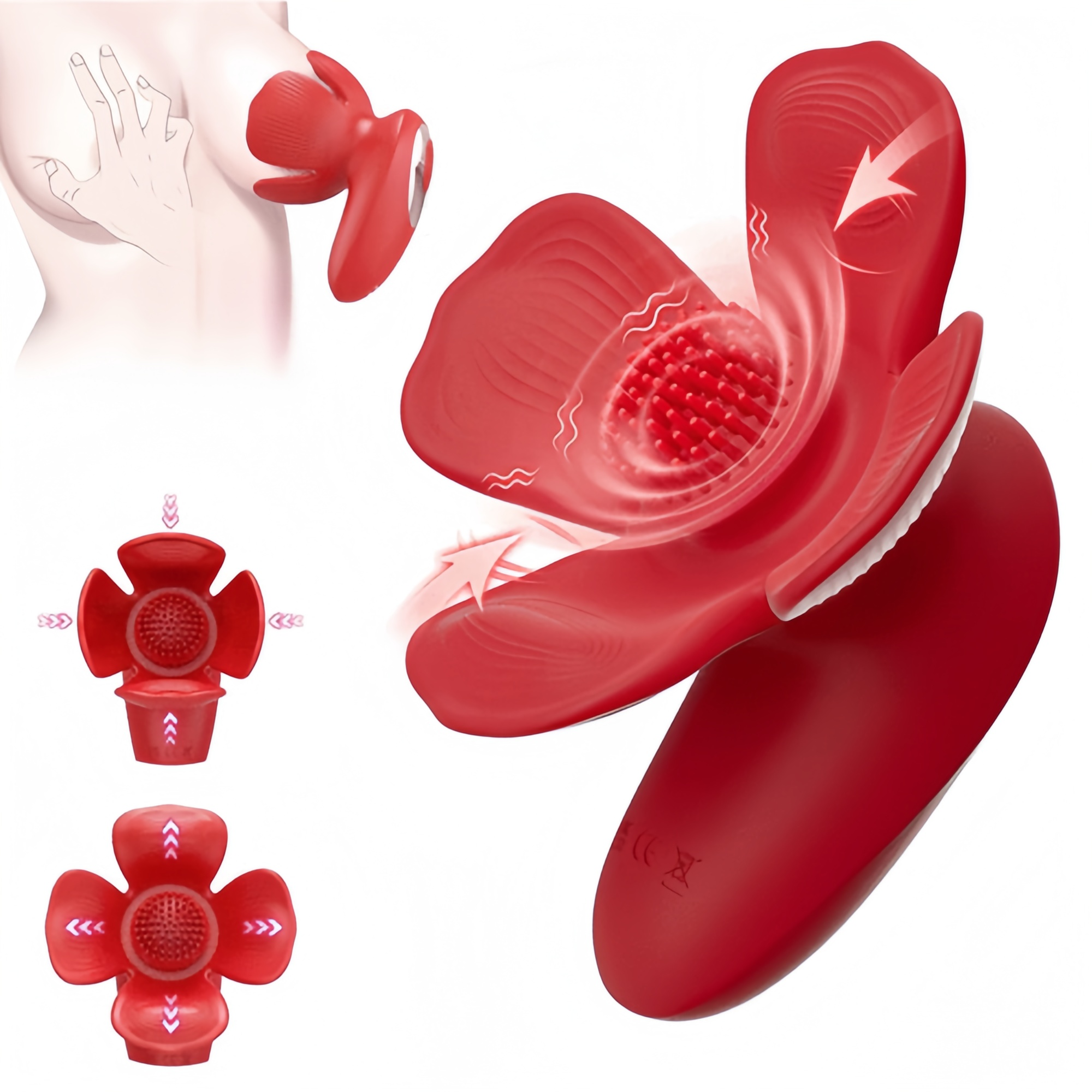 Joyomas - 10 Vibration & Fully Covering Grabbing Vibrator Nipple Toys