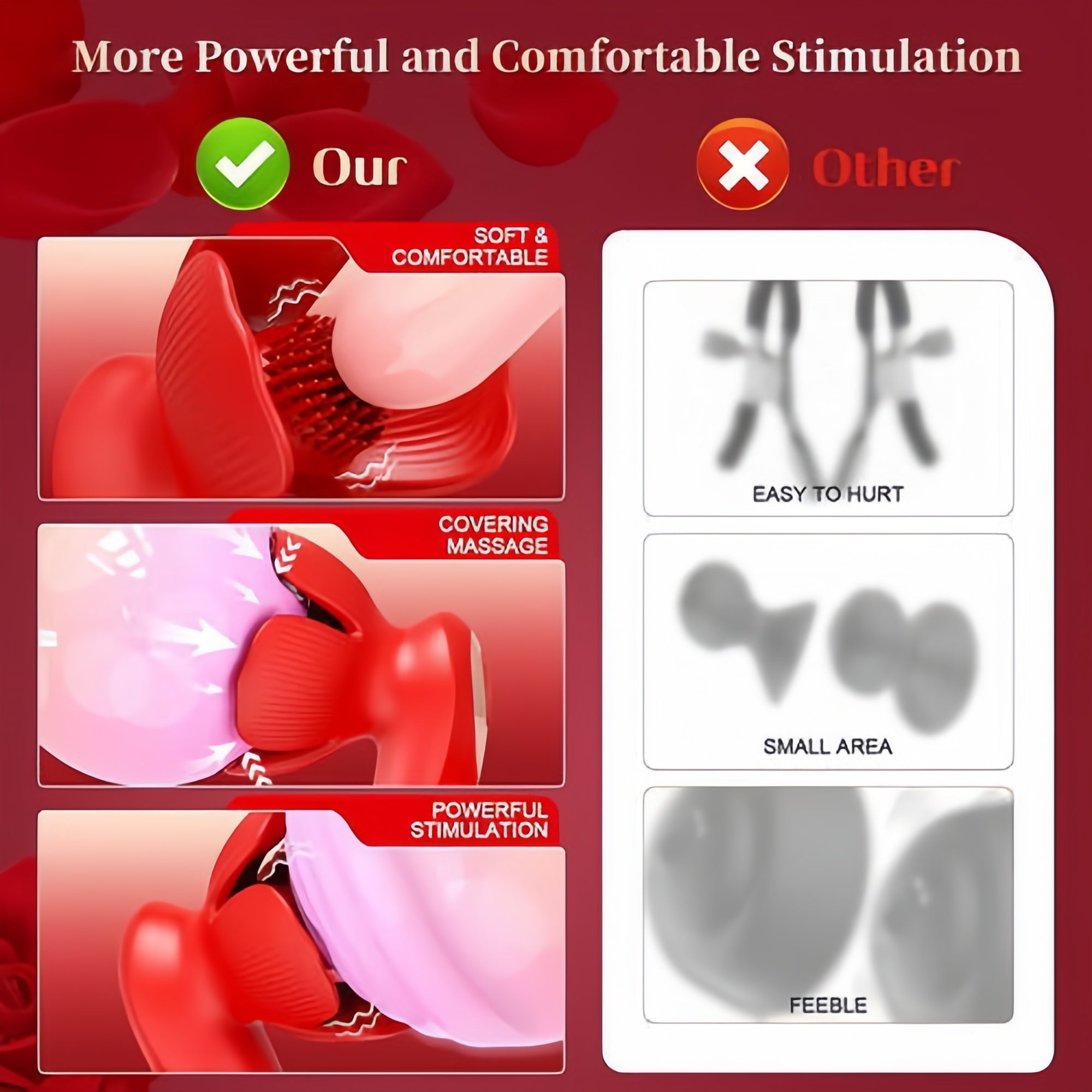 Joyomas - 10 Vibration & Fully Covering Grabbing Vibrator Nipple Toys