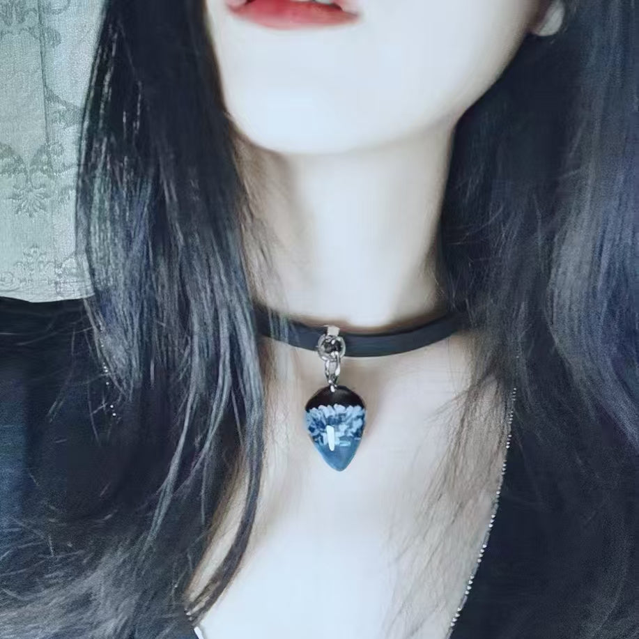 Joyomas - Customized Art Handcrafts Leather Necklace With Crystal Anal Plug - Classic Essentials