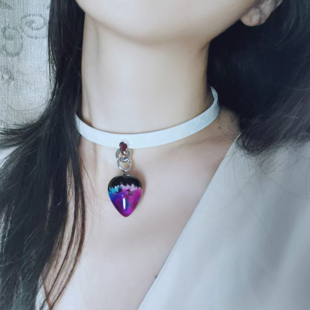 Joyomas - Customized Art Handcrafts Leather Necklace With Crystal Anal Plug - Classic Essentials